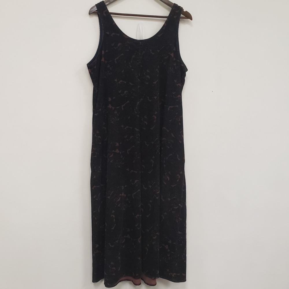 VTG Vermont Country Store Womens Artsy Corduroy Midi Jumper Dress Size M Paisley - Picture 2 of 10